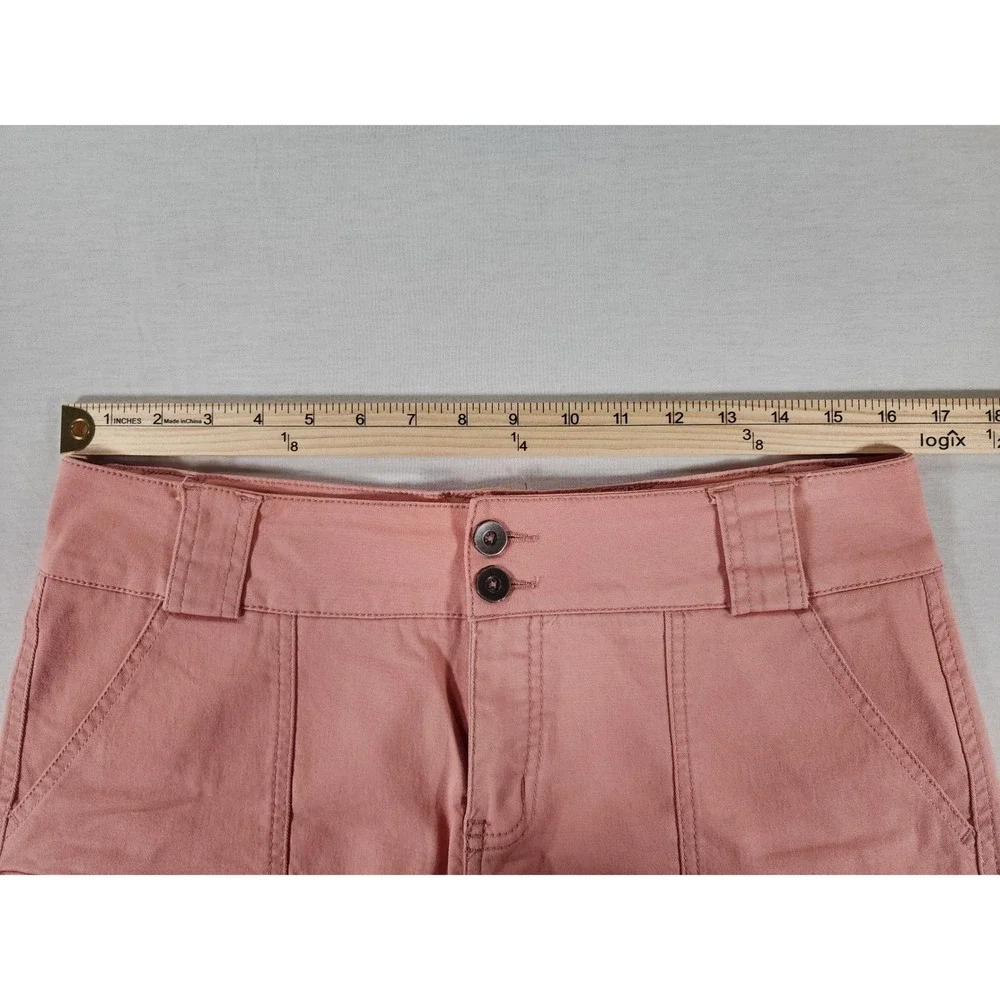 Market & Spruce Cargo Shorts Womens 8 Casual Pink Cotton Blend Stretch Utility